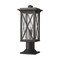 Z-Lite Brookside 1 Light Outdoor Pier Mounted Fixture, Black And Clear Seedy 583PHMR-533PM-BK - alternate 5